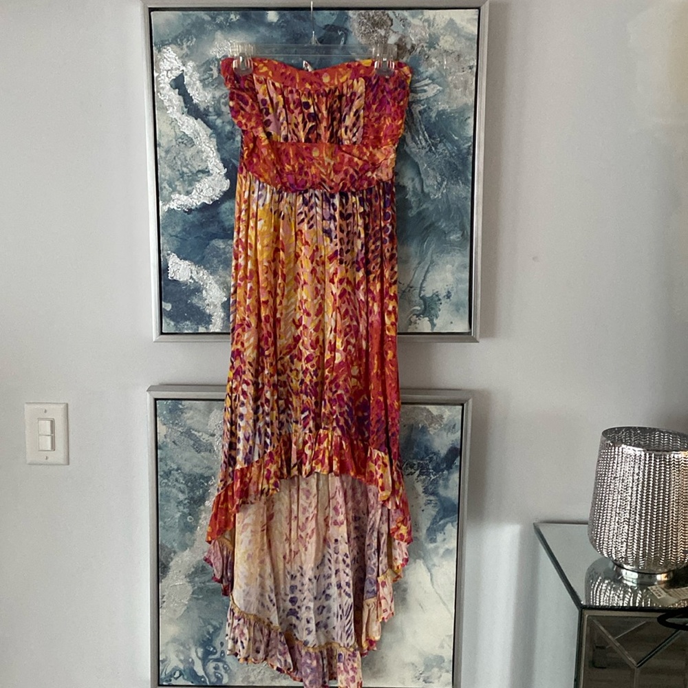 Strapless high low dress